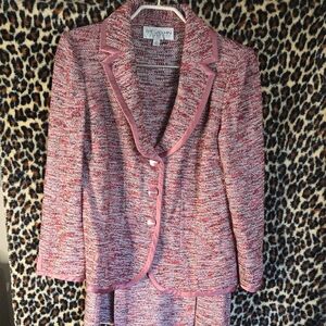 St. John Pink Multi-Thread Tweed Blazer